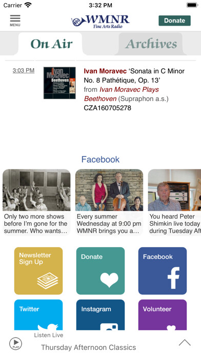 Emulate iPhone app WMNR Fine Arts Radio App using MyAndroid Emulate iPhone app WMNR Fine Arts Radio App using MyAndroid