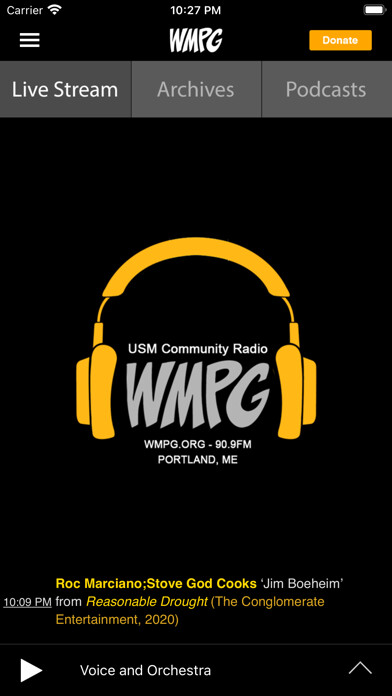Emulate iPhone app WMPG Community Radio using MyAndroid Emulate iPhone app WMPG Community Radio using MyAndroid