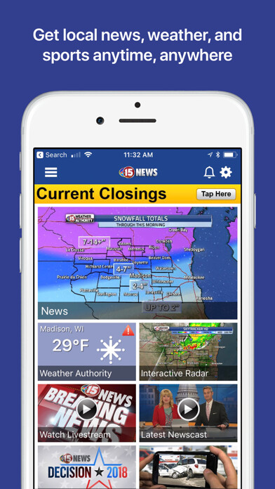 Emulate iPhone app WMTV NBC15 News using MyAndroid Emulate iPhone app WMTV NBC15 News using MyAndroid