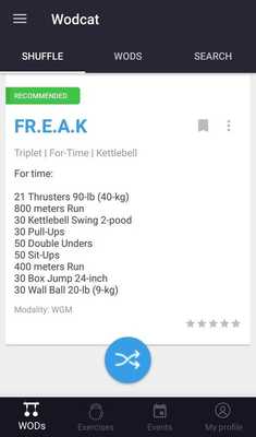 Emulate Android APK WOD - workouts, events and Crossfit tracker. Emulate Android APK WOD - workouts, events and Crossfit tracker.