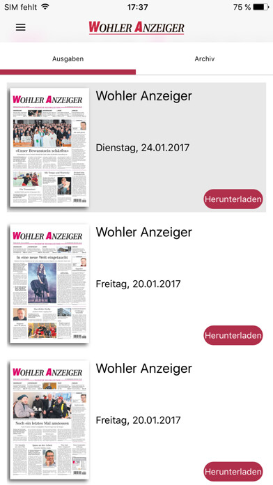 Emulate iPhone app Wohler Anzeiger using MyAndroid Emulate iPhone app Wohler Anzeiger using MyAndroid