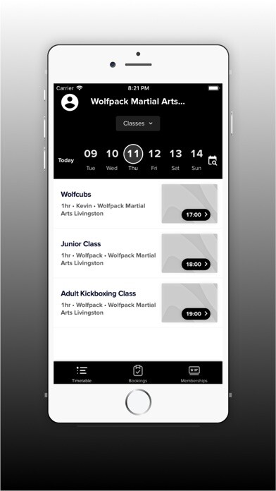 Emulate iPhone app Wolfpack Martial Arts App using MyAndroid