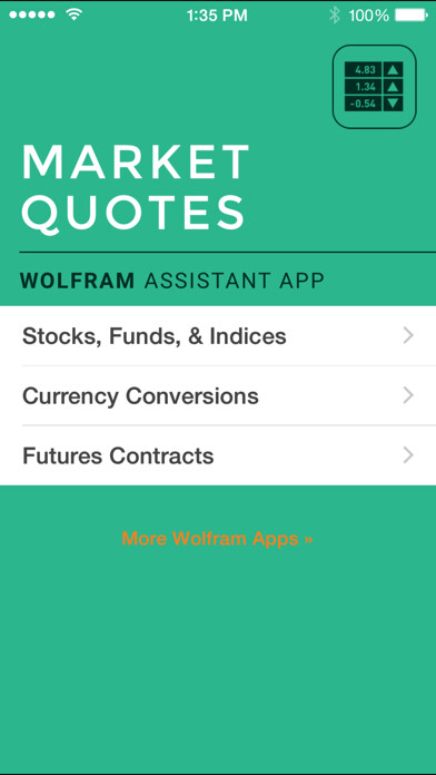 Emulate iPhone app Wolfram Market Quotes Assistant App using MyAndroid Emulate iPhone app Wolfram Market Quotes Assistant App using MyAndroid