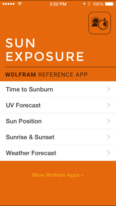 Emulate iPhone app Wolfram Sun Exposure Reference App using MyAndroid Emulate iPhone app Wolfram Sun Exposure Reference App using MyAndroid