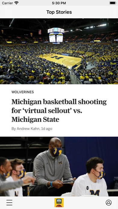 Emulate iPhone app Wolverines Basketball News using MyAndroid Emulate iPhone app Wolverines Basketball News using MyAndroid