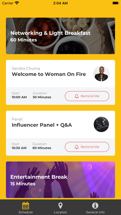 Emulate iPhone app Woman On Fire Summit using MyAndroid