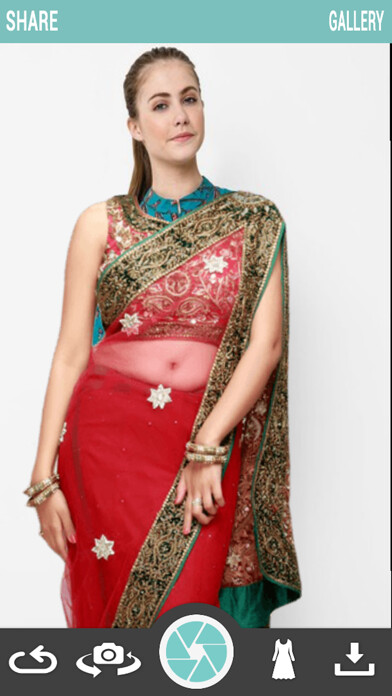 Emulate iPhone app Woman Saree Photo Montage - Photo Editor using MyAndroid Emulate iPhone app Woman Saree Photo Montage - Photo Editor using MyAndroid