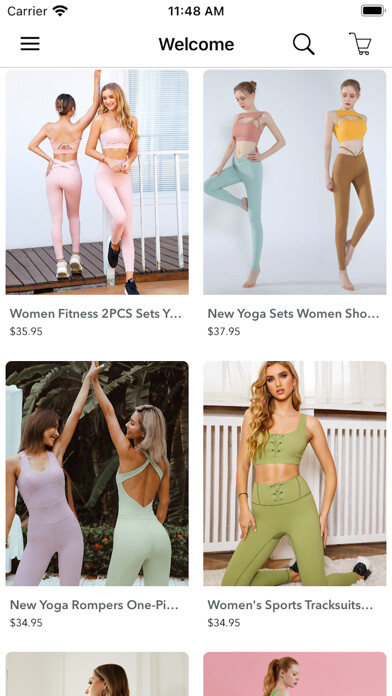Emulate iPhone app Women clothes fashion online using MyAndroid