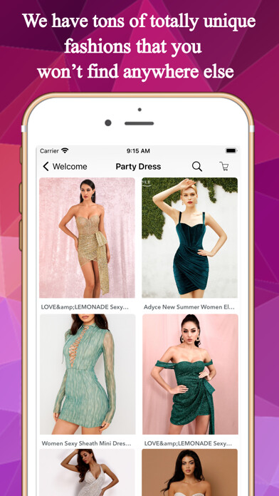 Emulate iPhone app Women Clothes Shopping Online using MyAndroid
