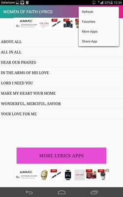 Emulate Android APK women of faith lyrics