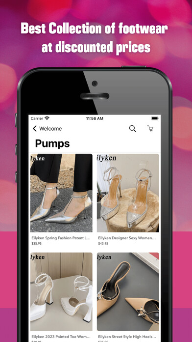 Emulate iPhone app Women shoes fashion shop using MyAndroid Emulate iPhone app Women shoes fashion shop using MyAndroid