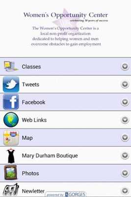 Emulate Android APK Womens Opportunity Center