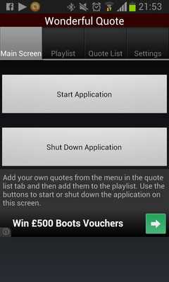 Emulate Android APK Wonderful Quote