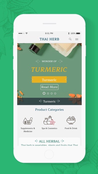 Emulate iPhone app Wonder of Thai Herbs using MyAndroid