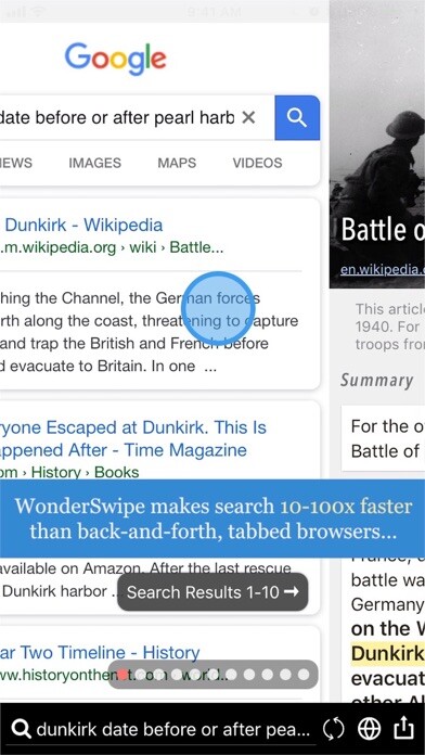 Emulate iPhone app WonderSwipe Research on the go using MyAndroid
