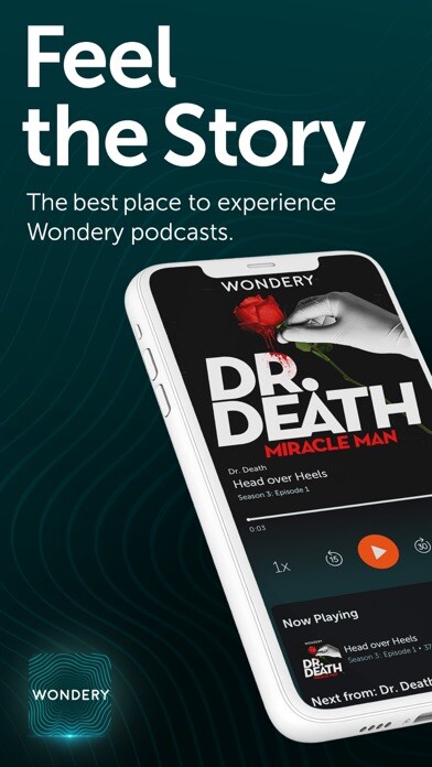 Emulate iPhone app Wondery: Premium Podcasts using MyAndroid