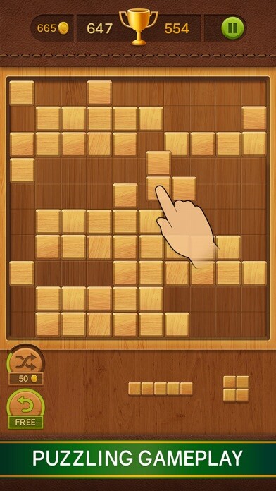 Emulate iPhone app Wood Block The Puzzle Game using MyAndroid