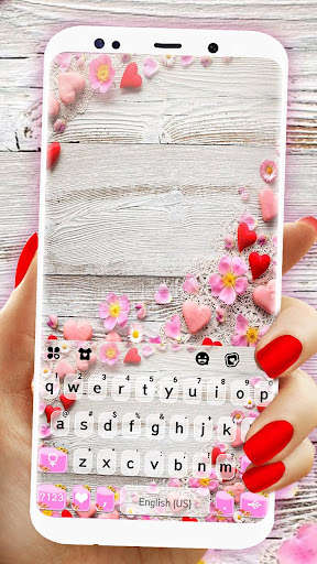 Run android online APK Wooden Flower Hearts Keyboard Theme from MyAndroid or emulate Wooden Flower Hearts Keyboard Theme using MyAndroid