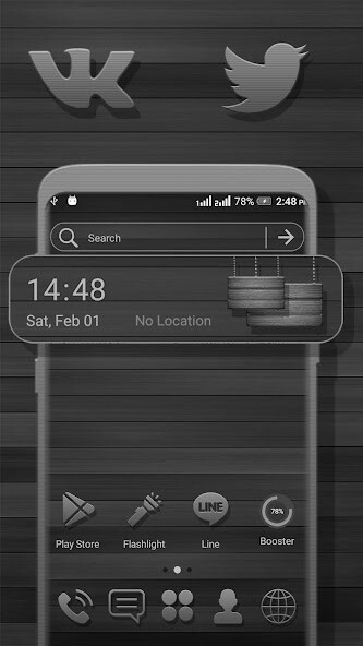 Run android online APK Wooden Graphite Launcher Theme from MyAndroid or emulate Wooden Graphite Launcher Theme using MyAndroid