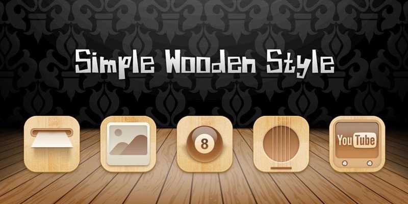 Emulate Android APK Wooden Style - Solo Launcher Theme