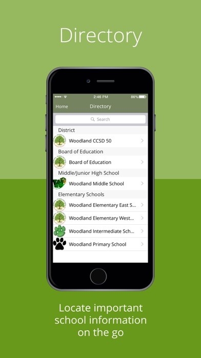 Emulate iPhone app Woodland CCSD 50 using MyAndroid Emulate iPhone app Woodland CCSD 50 using MyAndroid