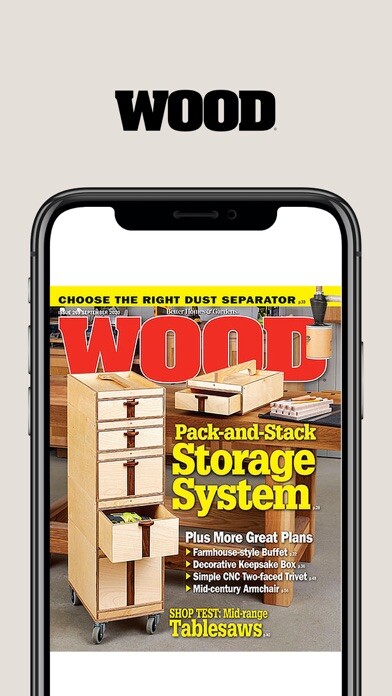 Emulate iPhone app Wood Magazine using MyAndroid