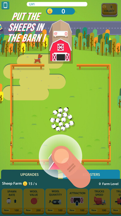 Emulate iPhone app Wool Factory Idle using MyAndroid