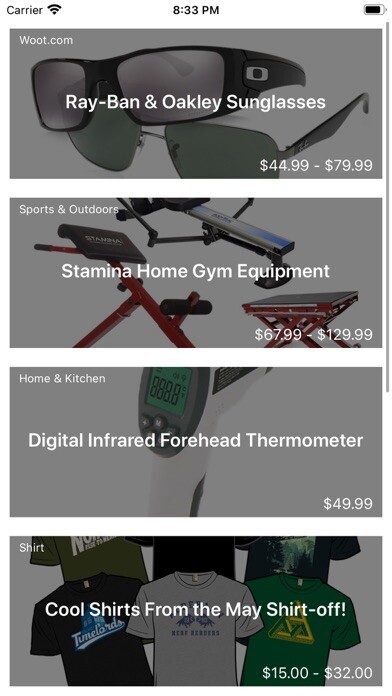 Emulate iPhone app Wootie for Woot using MyAndroid