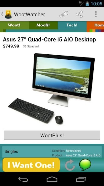 Run android online APK WootWatcher from MyAndroid or emulate WootWatcher using MyAndroid