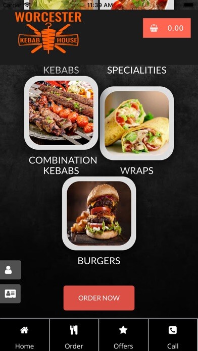 Emulate iPhone app Worcester Kebab House using MyAndroid