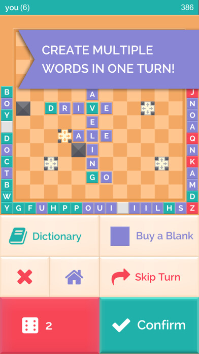 Emulate iPhone app Word Addiction using MyAndroid