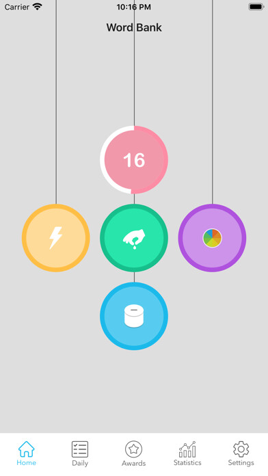 Emulate iPhone app Word Bank using MyAndroid