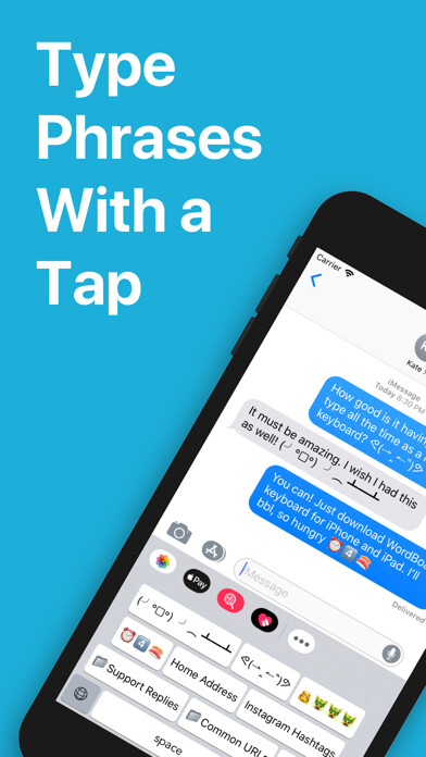Emulate iPhone app WordBoard - Phrase Keyboard using MyAndroid Emulate iPhone app WordBoard - Phrase Keyboard using MyAndroid