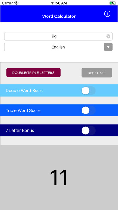 Emulate iPhone app Word Calculator using MyAndroid