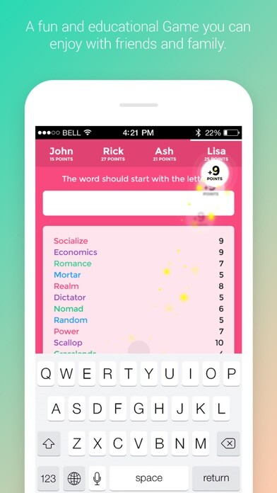 Emulate iPhone app Word Chain - Word Game using MyAndroid