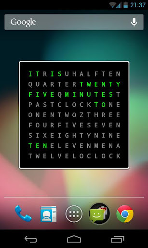 Emulate Android APK Word Clock 4x4