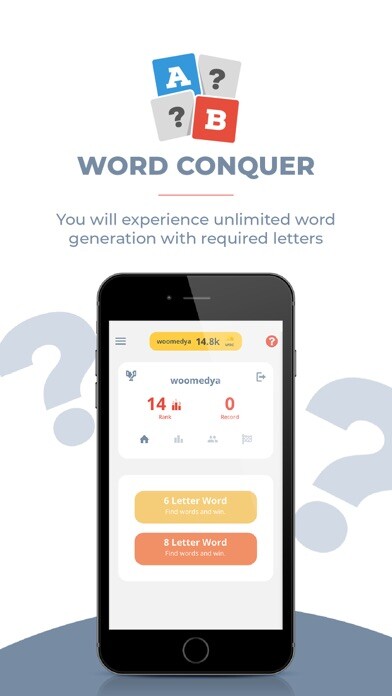 Emulate iPhone app Word Conquer - Gain WooCoin using MyAndroid