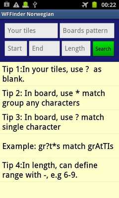 Emulate Android APK WordFeud Finder - Norwegian