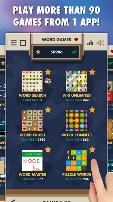 Emulate iPhone app Word Games PRO 99-in-1 using MyAndroid