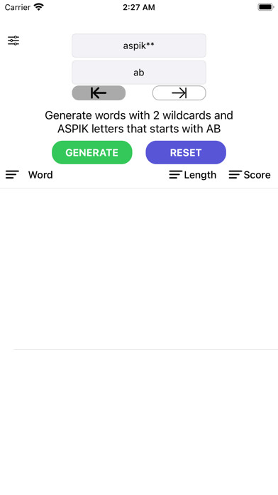 Emulate iPhone app Word Generate Check Scrabble using MyAndroid
