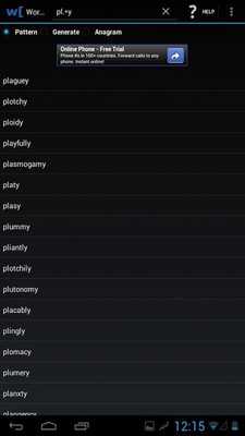 Emulate Android APK WordGen