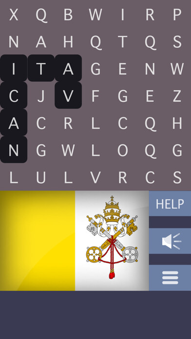 Emulate iPhone app Word Guess - Flags Word Finder using MyAndroid