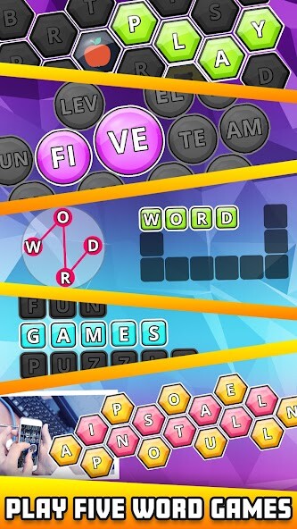 Run android online APK Word Guru: 5 in 1 Search Word Forming Puzzle from MyAndroid or emulate Word Guru: 5 in 1 Search Word Forming Puzzle using MyAndroid
