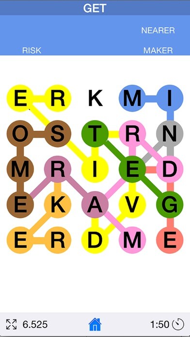 Emulate iPhone app Word Hunt Game using MyAndroid
