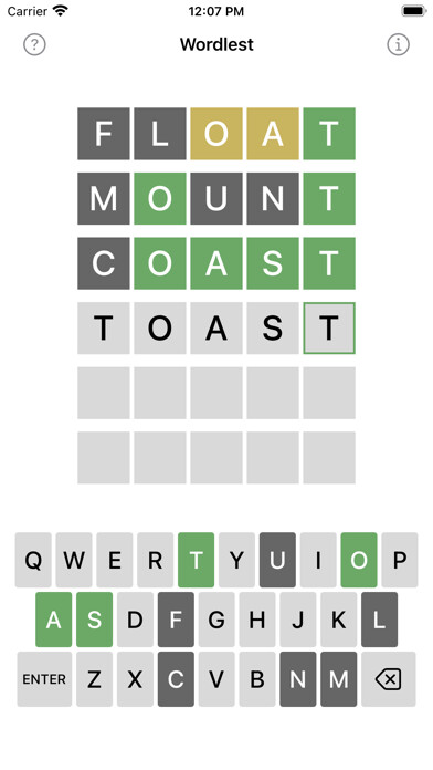 Emulate iPhone app Wordlest using MyAndroid Emulate iPhone app Wordlest using MyAndroid