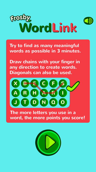 Emulate iPhone app WordLink - Fast Word Search using MyAndroid
