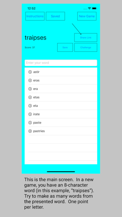 Emulate iPhone app WordMakePro using MyAndroid