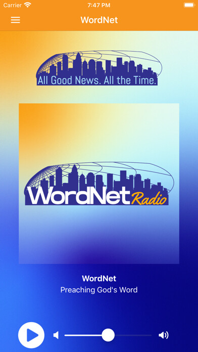 Emulate iPhone app WordNet Radio using MyAndroid