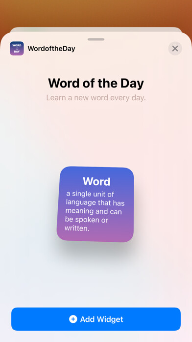 Emulate iPhone app Word of the Day: Widget using MyAndroid Emulate iPhone app Word of the Day: Widget using MyAndroid