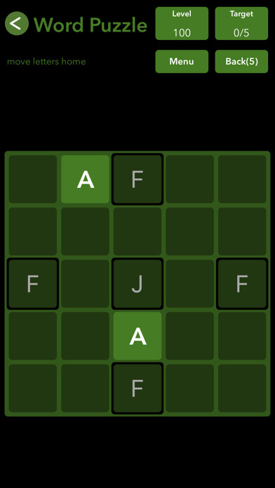 Emulate iPhone app Word Puzzle: move letters home using MyAndroid Emulate iPhone app Word Puzzle: move letters home using MyAndroid